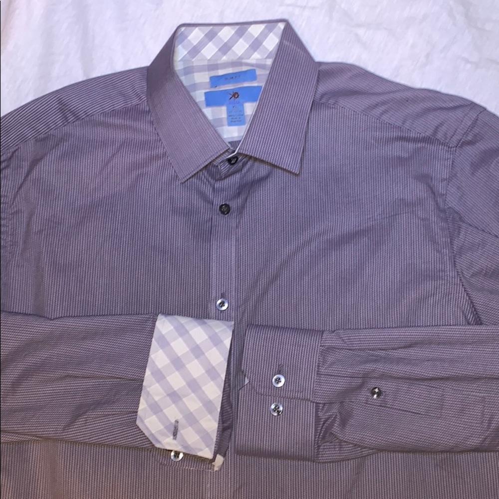 Slim Fit Grey XL 17-17.5 Dress Shirt
